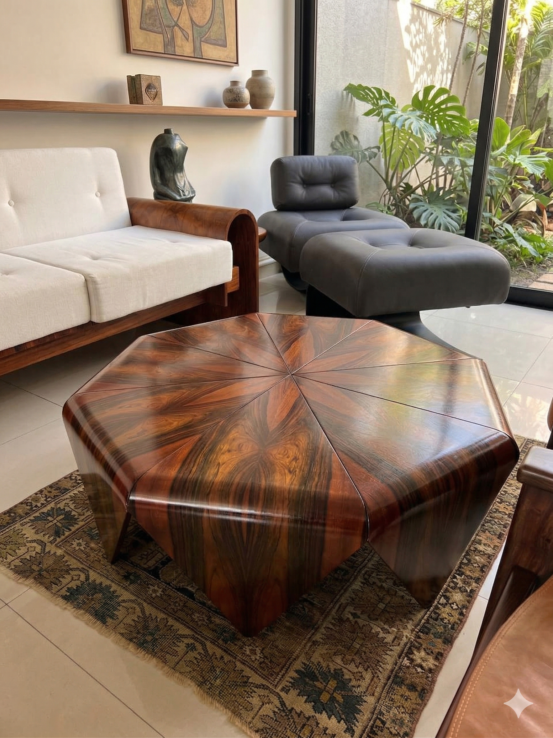 Mesa Pétala de Jorge Zalszupin como peça escultórica do design brasileiro